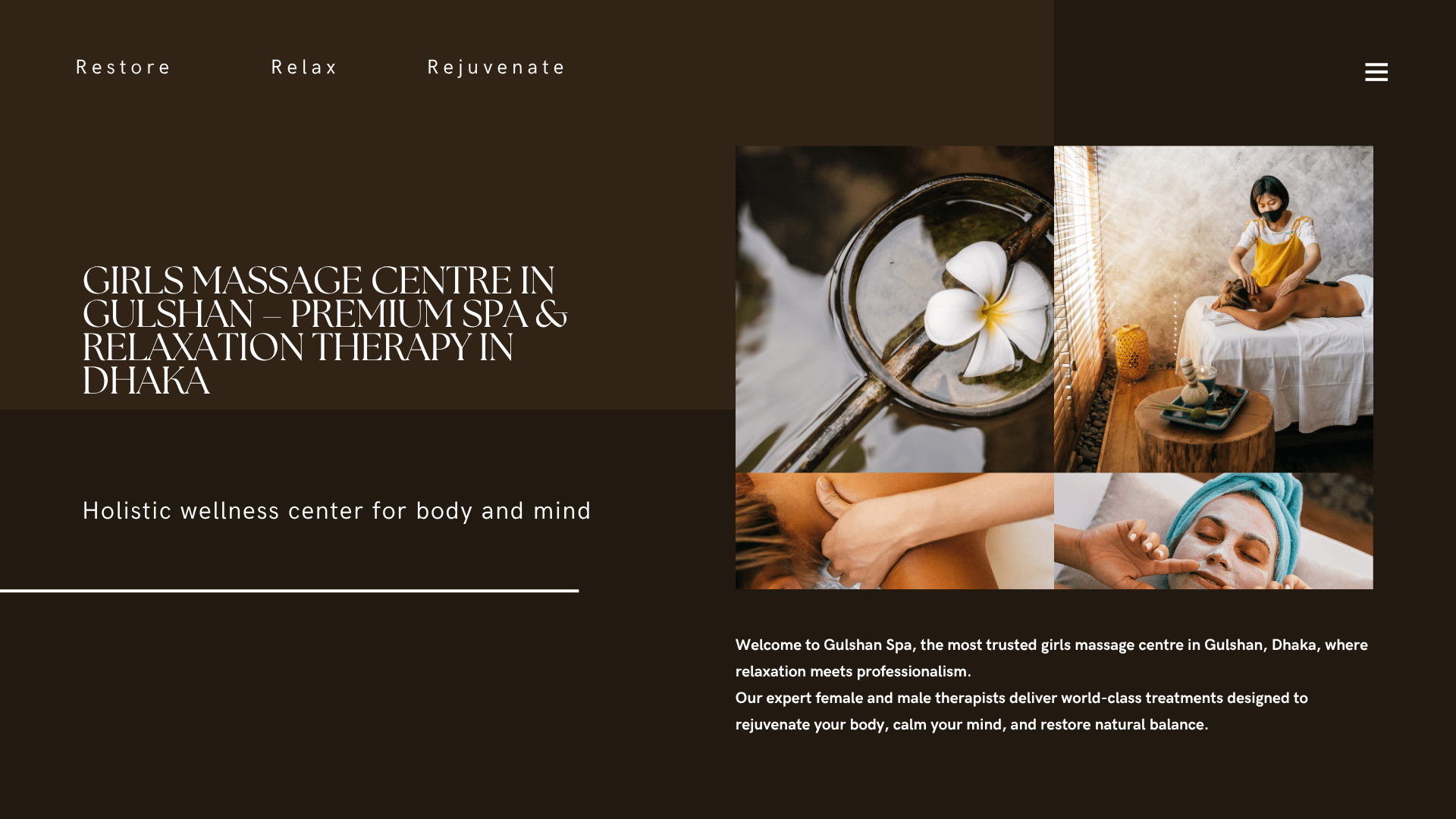 Girls Massage Centre in Gulshan – Premium Spa & Relaxation Therapy in Dhaka