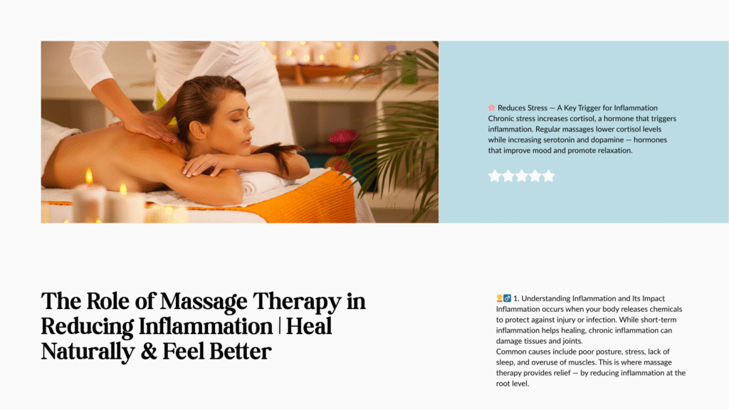 The Role of Massage Therapy in Reducing Inflammation | Heal Naturally & Feel Better