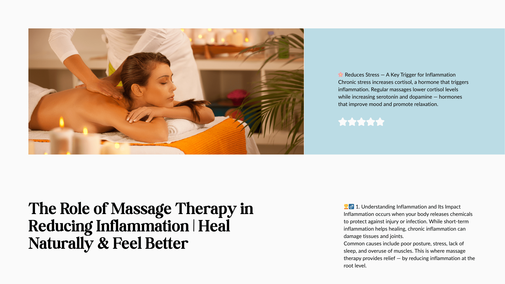 The Role of Massage Therapy in Reducing Inflammation | Heal Naturally & Feel Better